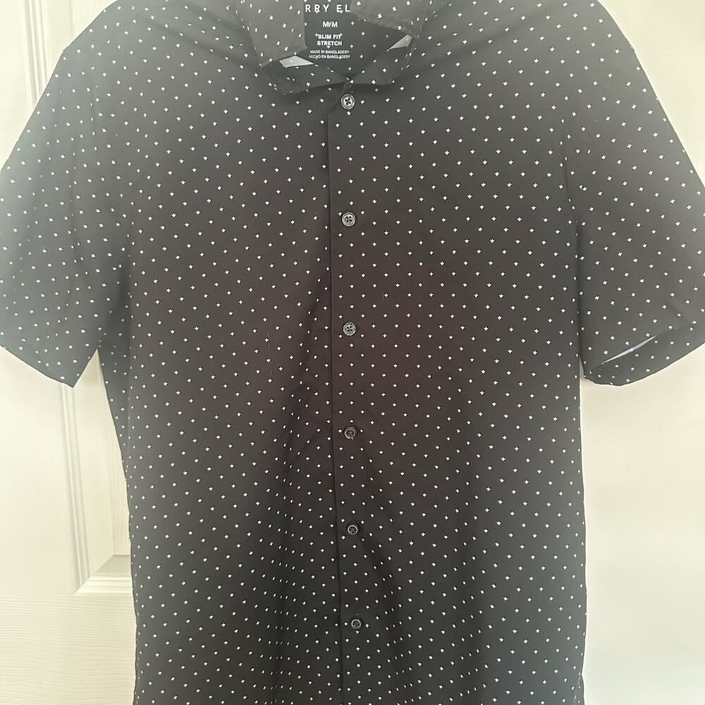 Perry Ellis Black Polka Dot Men's Shirt
